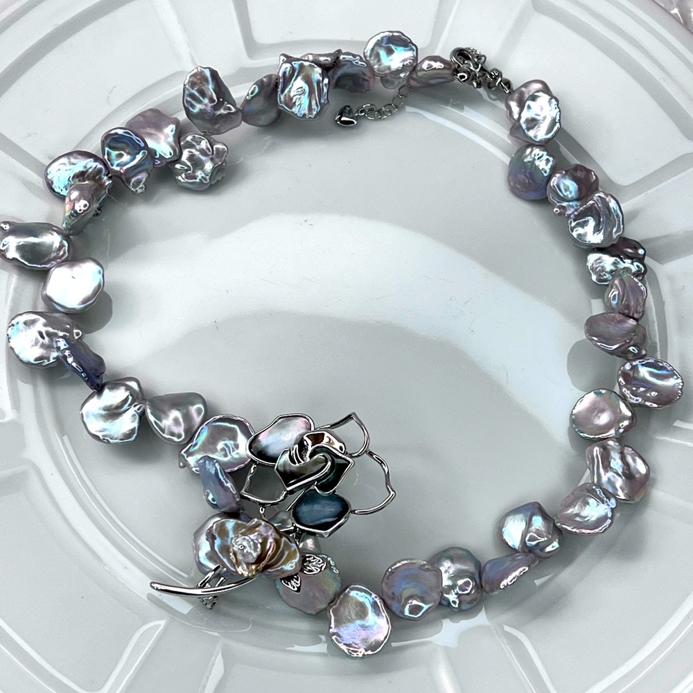 Rare! Handmade Freshwater Akoya Color Keshi Pearl Necklace Collection